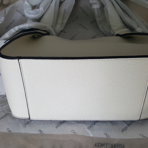 CALVIN KLEIN ESTELLE WHITE BAG PURSE NEW - Picture 5 of 9